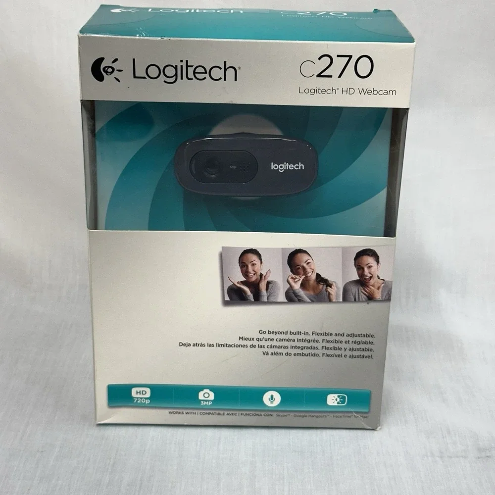 Logitech C270 USB 720p Webcam HD New In The Box / Fast Shipping